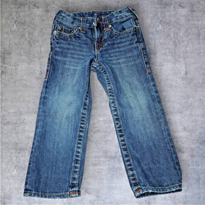 True Religion Kids Jeans Size 4 | Straight Fit | Blue Denim with Flap Pockets